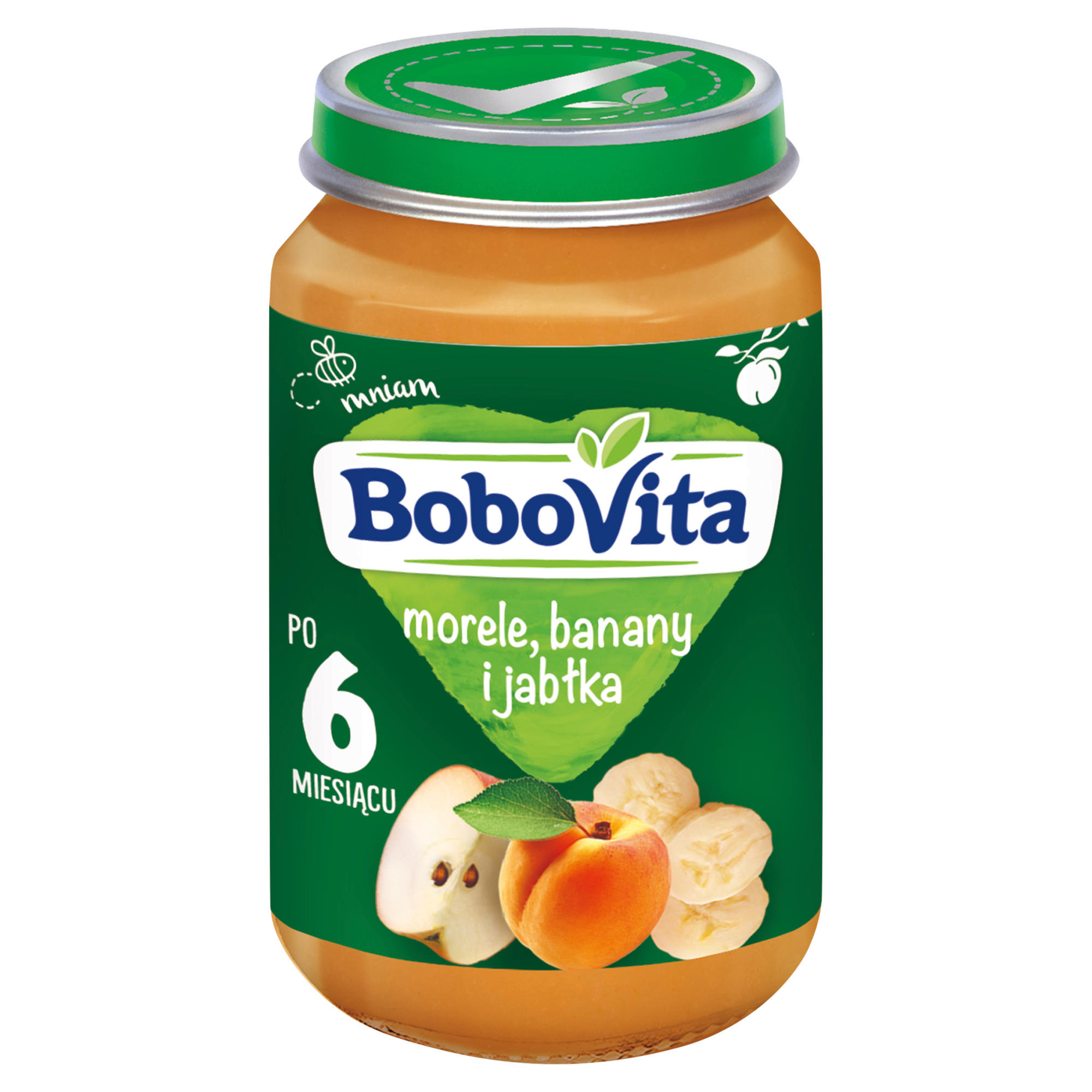 BOBOVITA Morele, banany i jabłka po 6 m-cu - 190 g - składniki zdjęcie