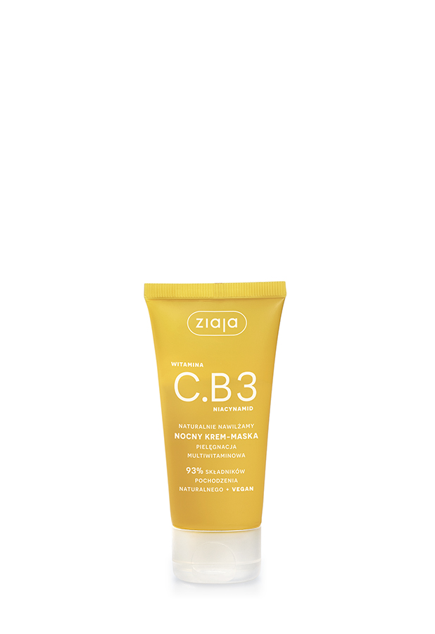 Ziaja Witamina C.B3 Niacynamid Naturalnie Nawilżamy Nocny Krem-Maska do twarzy, 50 ml zdjęcie