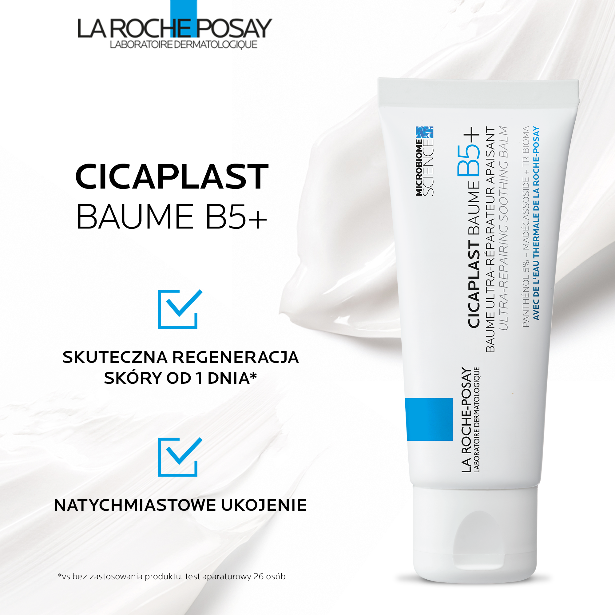 La Roche Posay Cicaplast Baume B5+, silnie regenerujący balsam kojący, 40 ml