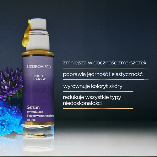 Uzdrovisco  Night Renew Serum stymulujące i przeciwzmarszczkowe na noc, 30 ml