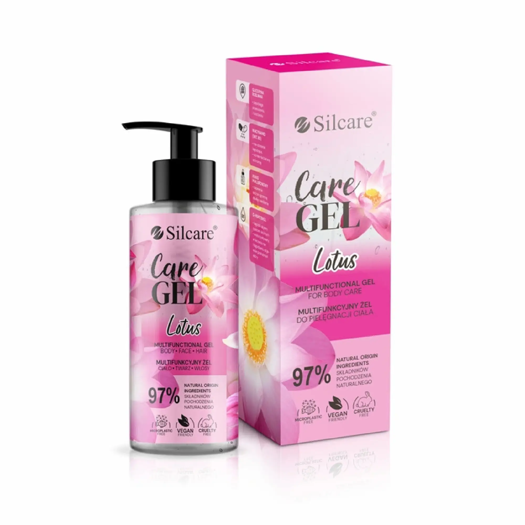 Silcare Care Gel Lotus, multifunkcyjny żel do pielęgnacji twarzy, ciała i włosów, 275 ml