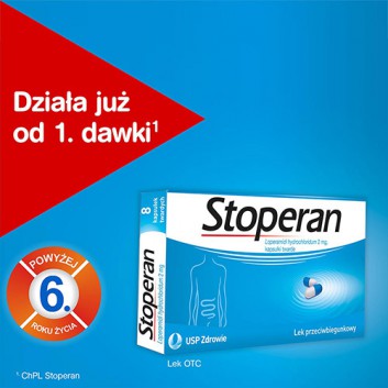 STOPERAN, 8 kaps. Na biegunkę, cena, opinie, właściwości