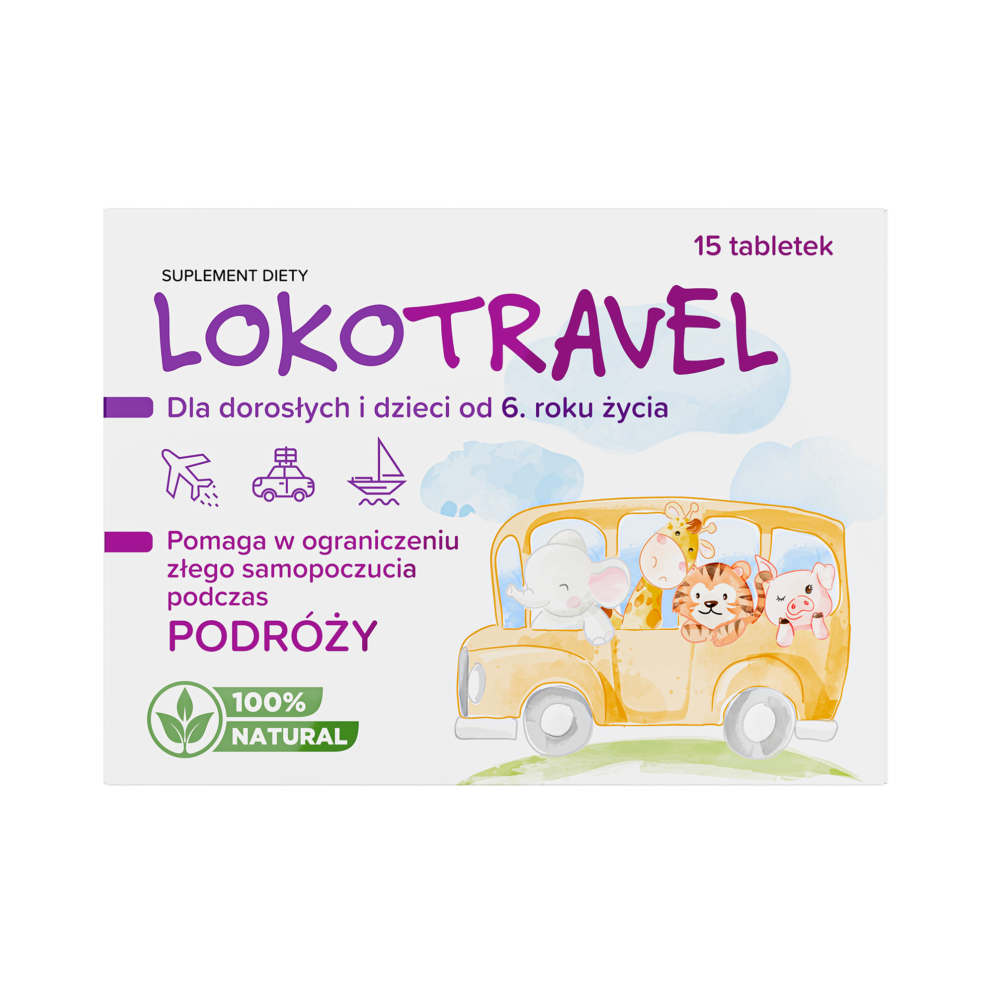 Lokotravel, tabletki, 15 sztuk zdjęcie