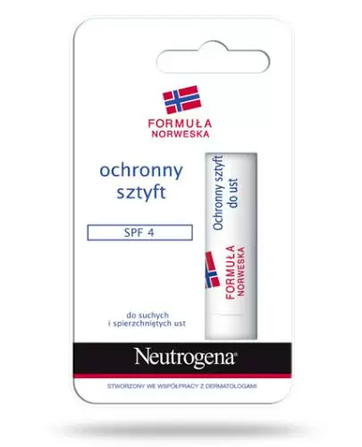 Neutrogena Formuła Norweska Ochronny sztyft do suchych i spierzchniętych ust SPF-4 4,8 g zdjęcie