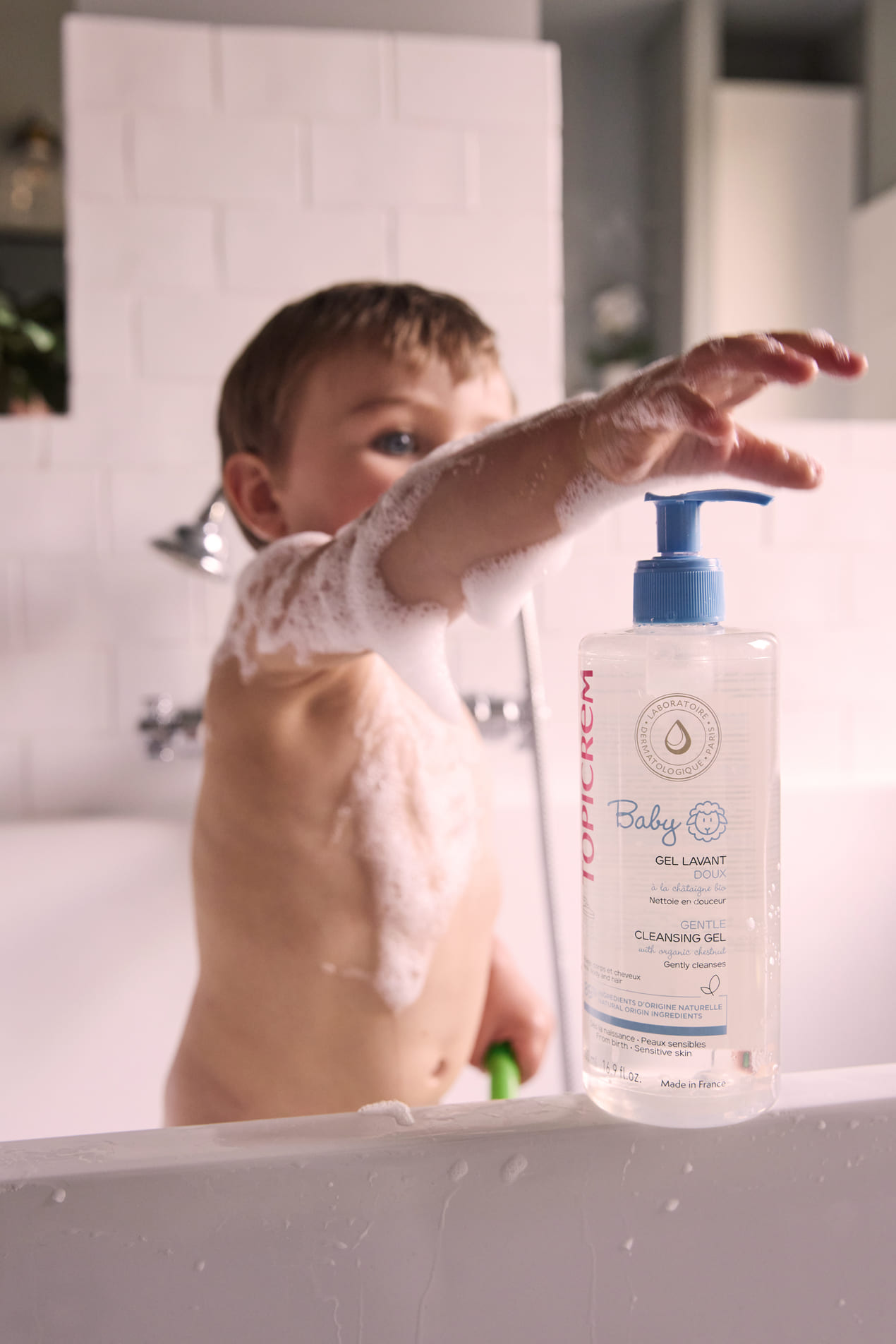 Topicrem, Baby Gentle Cleansing Gel, delikatny żel do mycia ciała i włosów, 500 ml