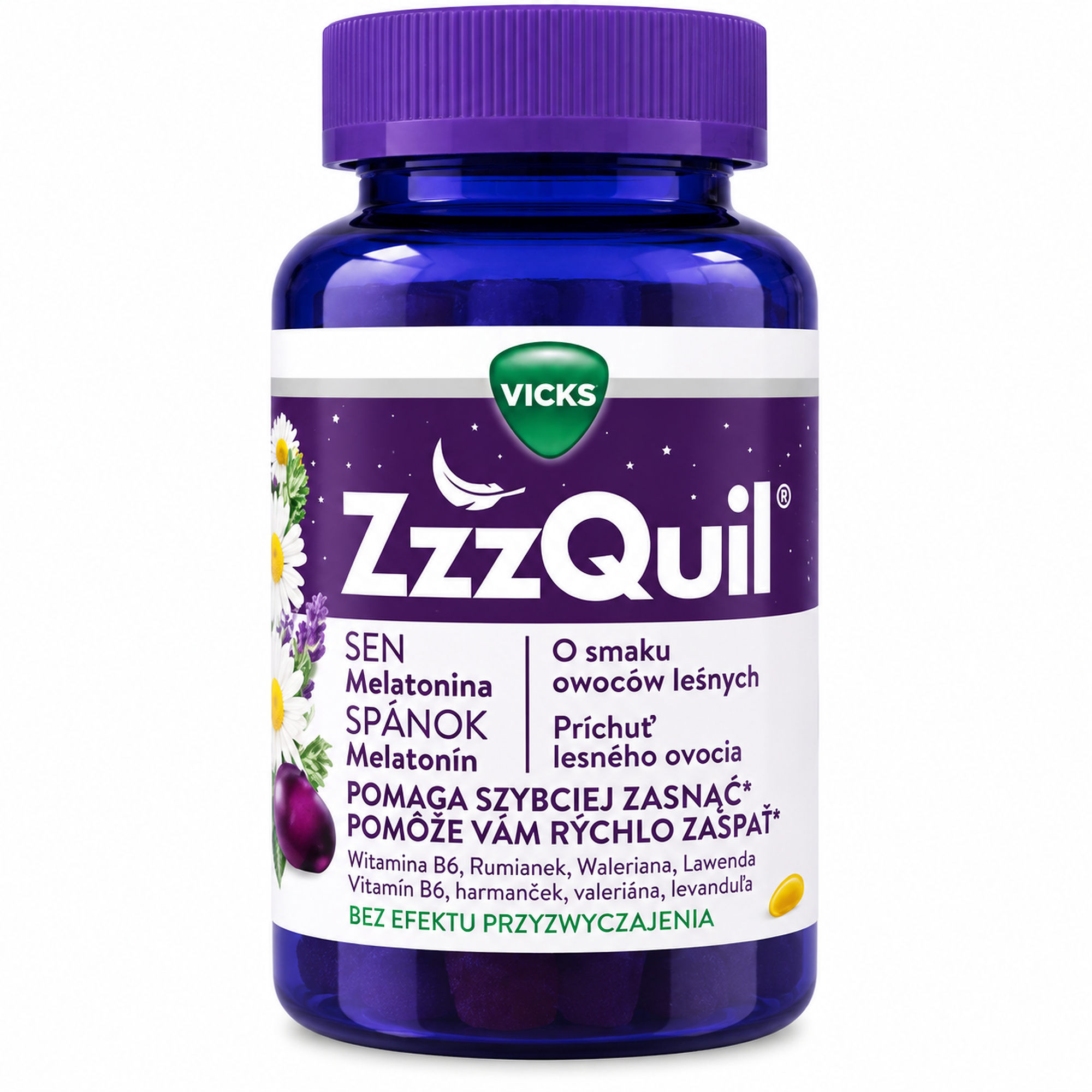 Vicks, ZzzQuil Natura o smaku owoców leśnych, 60 żelków zdjęcie