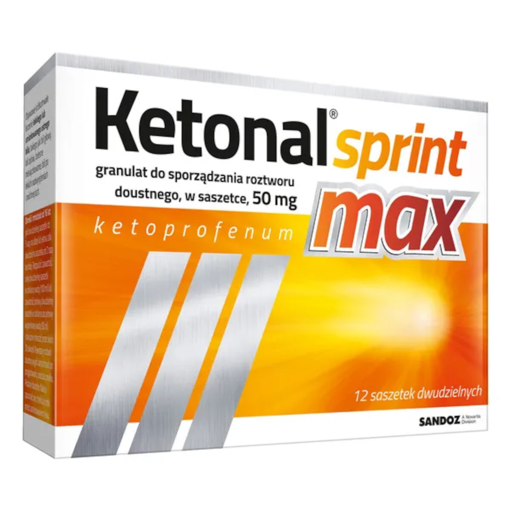 Ketonal Sprint Max 50 mg granulat do sporządzania roztworu doustnego 12 saszetek zdjęcie