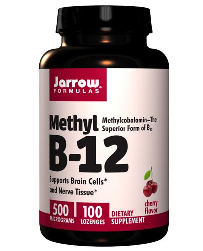 JARROW FORMULAS Methyl B-12 500 mcg Cherry flavor - 100 past. zdjęcie