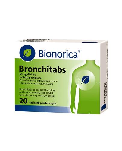 Bronchitabs 60 mg + 160 mg, 20 tabl. Na mokry kaszel, cena, opinie, ulotka zdjęcie