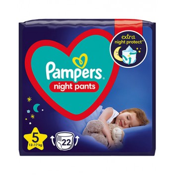 Pampers Night Pants 5 Junior Pieluchomajtki 12 - 17 kg, 22 sztuki