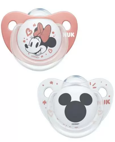 NUK Trendline Disney Myszka Mik smoczek silikonowy uspokajający 0-6m 2 sztuki [730130B] zdjęcie