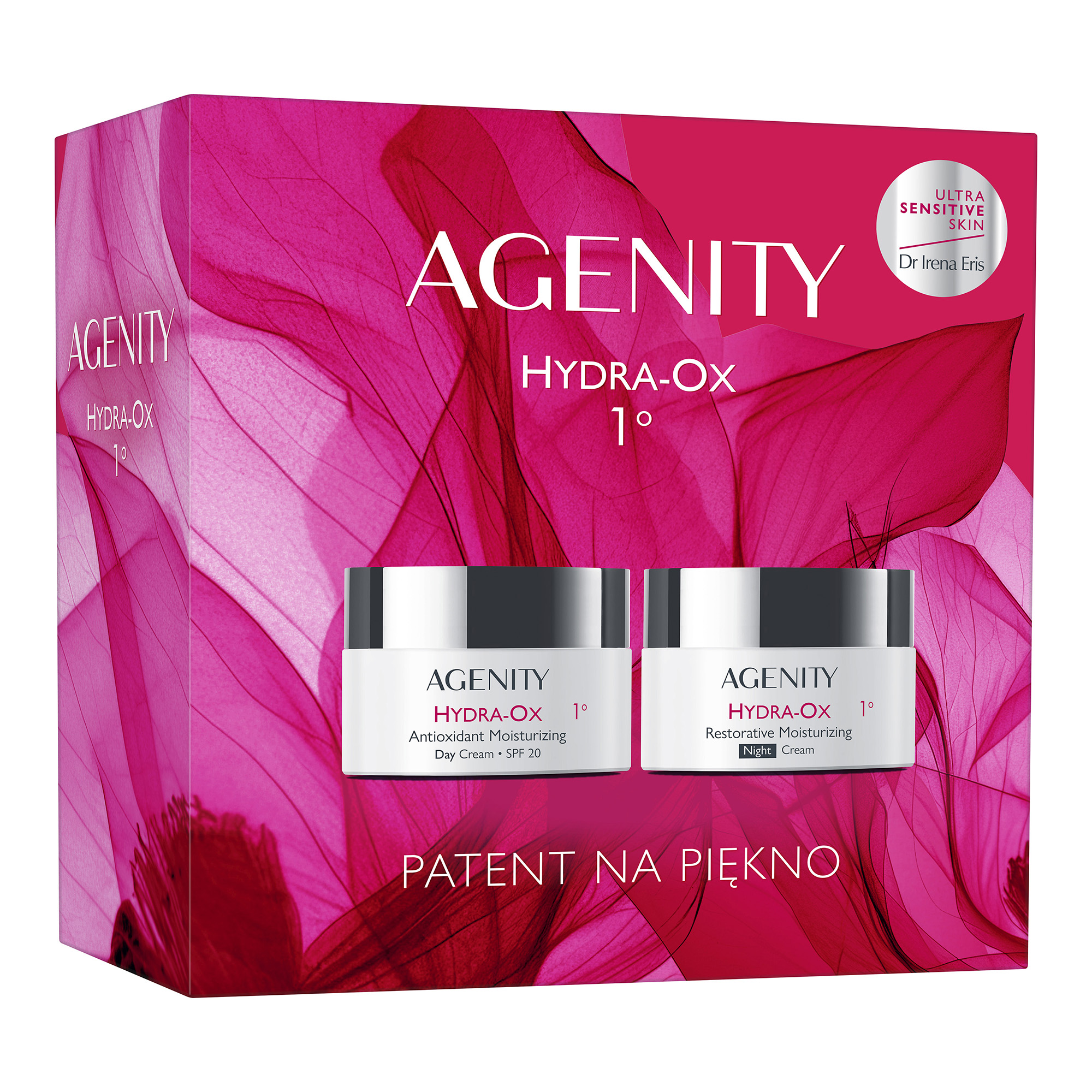 Agenity Hydra-Ox 1 Zestaw, Antyoksydacyjny krem nawilżający na dzień SPF 20, 50 ml + Odbudowujący krem nawilżający na noc, 50 ml zdjęcie
