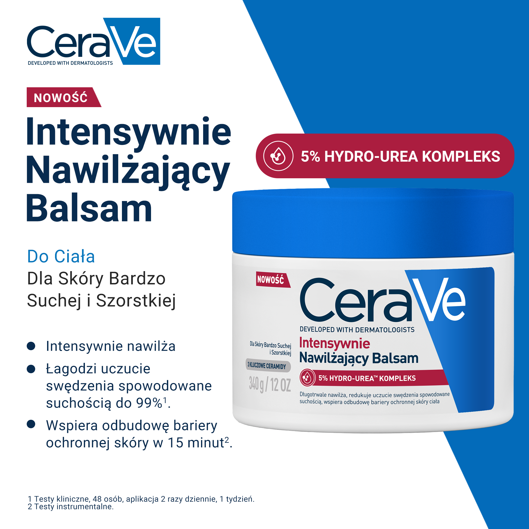 Cerave, Intensywnie Nawilżający Balsam do ciała dla skóry bardzo suchej i szorstkiej, 340 g