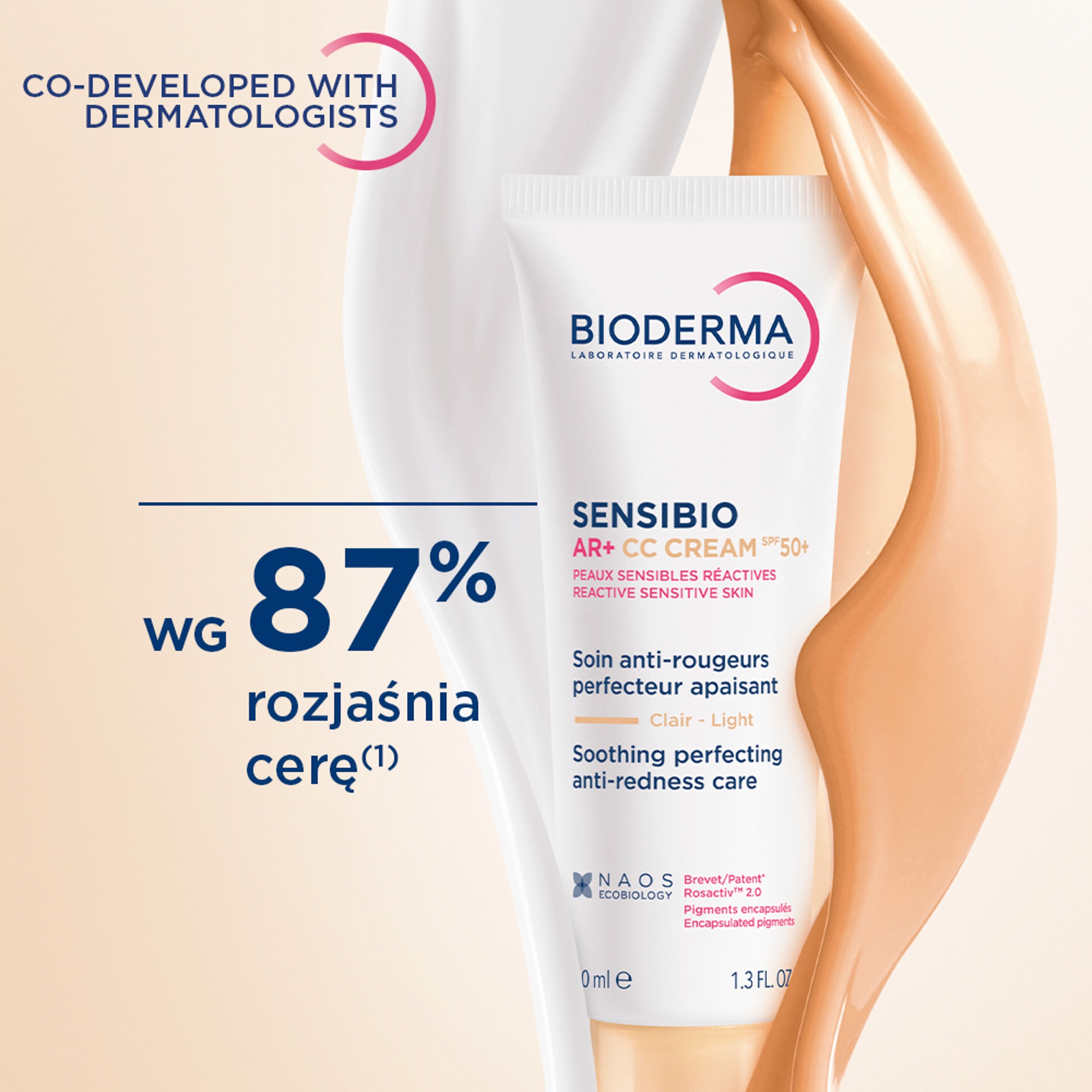 Bioderma Sensibio Ar+ CC, ochronny krem kojący, redukujący zaczerwienienia, 40 ml