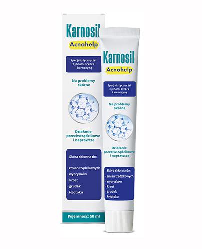 Karnosil Acnohelp Żel z jonami srebra, 50 ml, cena, opinie, skład zdjęcie