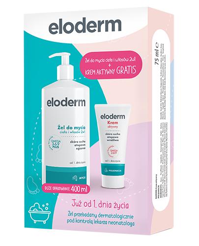 Eloderm Żel do mycia ciała i włosów 2w1 - 400 ml + Krem aktywny - 75 ml - cena, opinie, wskazania zdjęcie