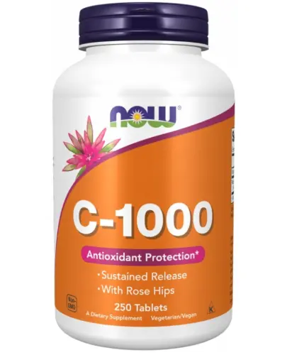 Now Foods Witamina C-1000 przedłużone uwalnianie 250 tabletek zdjęcie