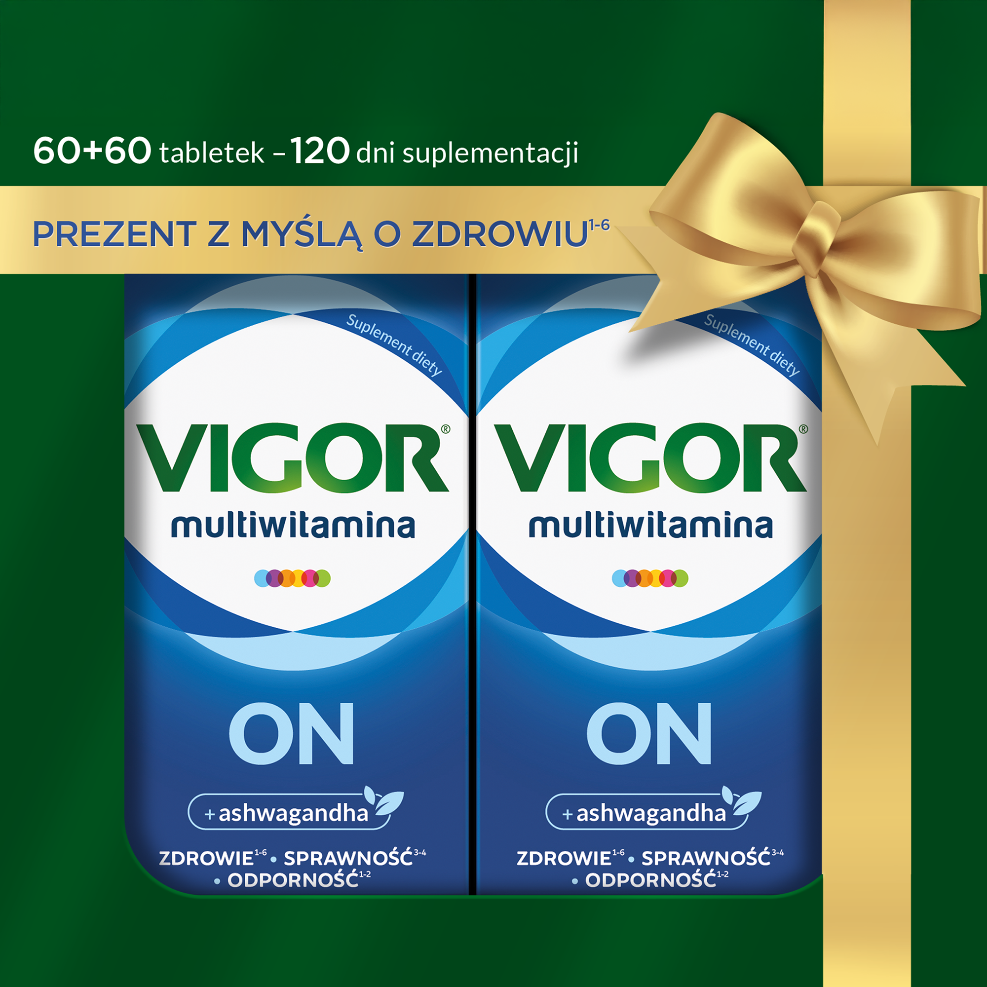 Vigor Multiwitamina ON tabletki, 60 + 60 sztuk zdjęcie