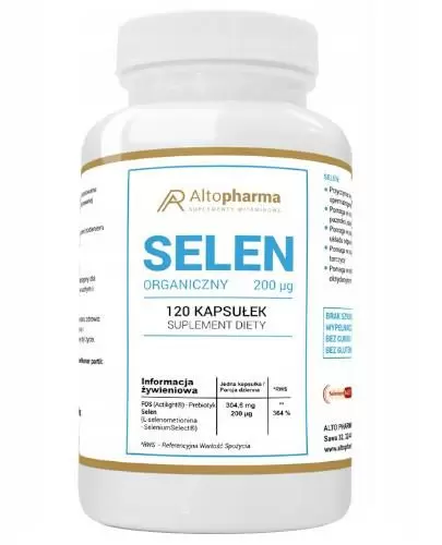 Altopharma Selen Organiczny 200 µg 120 kapsułek zdjęcie