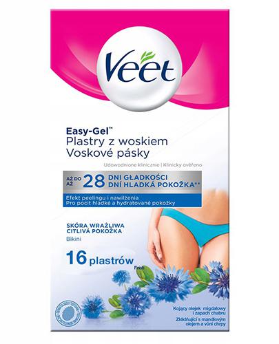 Veet Plastry z woskiem do depilacji bikini dla skóry wrażliwej, 16 sztuk zdjęcie