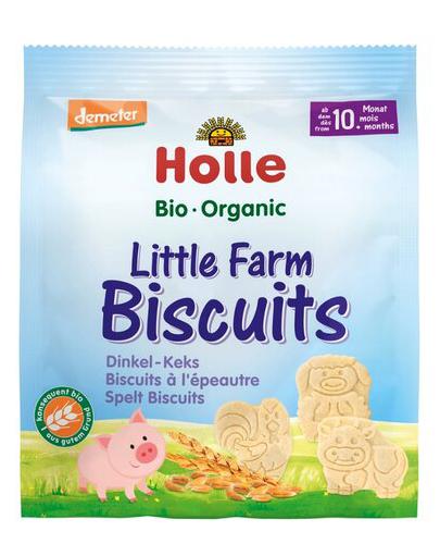 Holle Bio keksy orkiszowe mała farma bio demeter dla niemowląt od 10. miesiąca, 100 g, cena, opinie, składniki zdjęcie