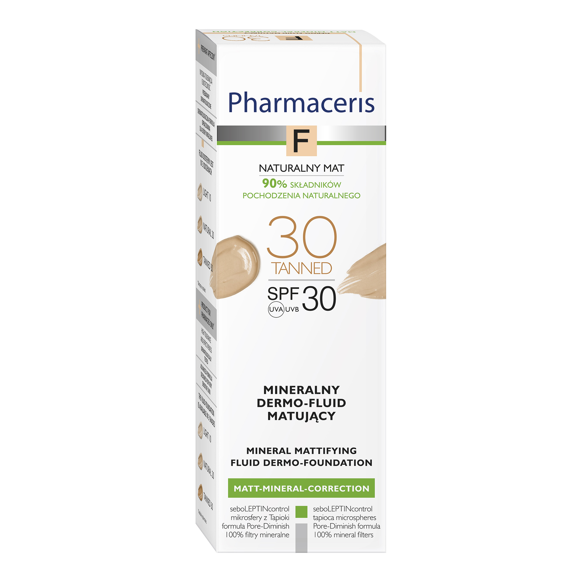 Pharmaceris F Mineralny dermo-fluid matujący Tanned 30, 30 ml  zdjęcie