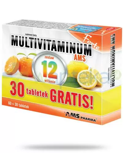 AMS Multivitaminum Forte 60 tabletek + 30 tabletek zdjęcie