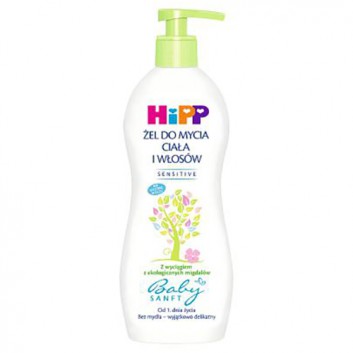 Hipp Babysanft Sensitive żel do mycia do ciała i włosów 400 ml