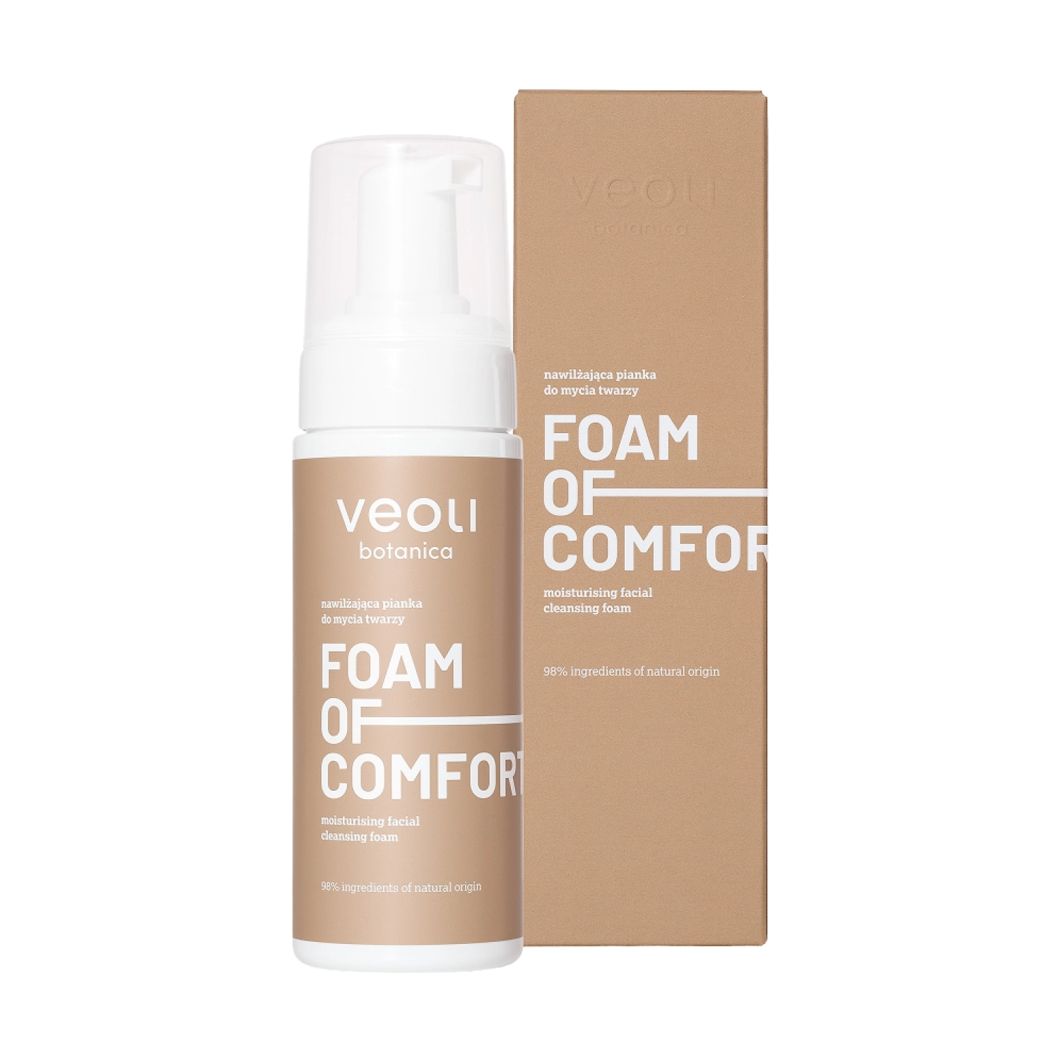 Veoli Botanica Foam Of Comfort Nawilżająca pianka do mycia twarzy, 150 ml