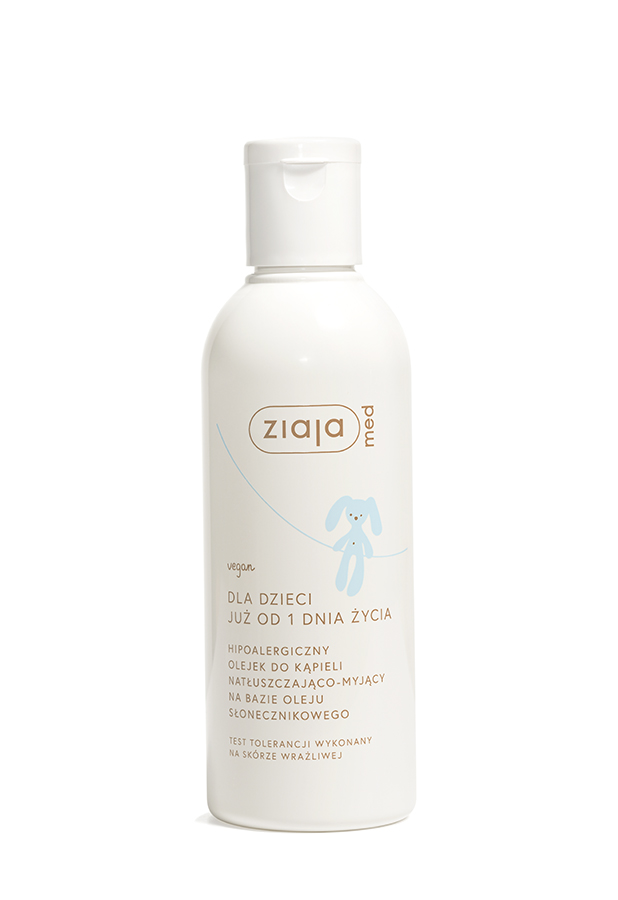 Ziaja Med hipoalergiczny olejek do kąpieli natłuszczająco-myjący na bazie oleju słonecznikowego 200 ml zdjęcie