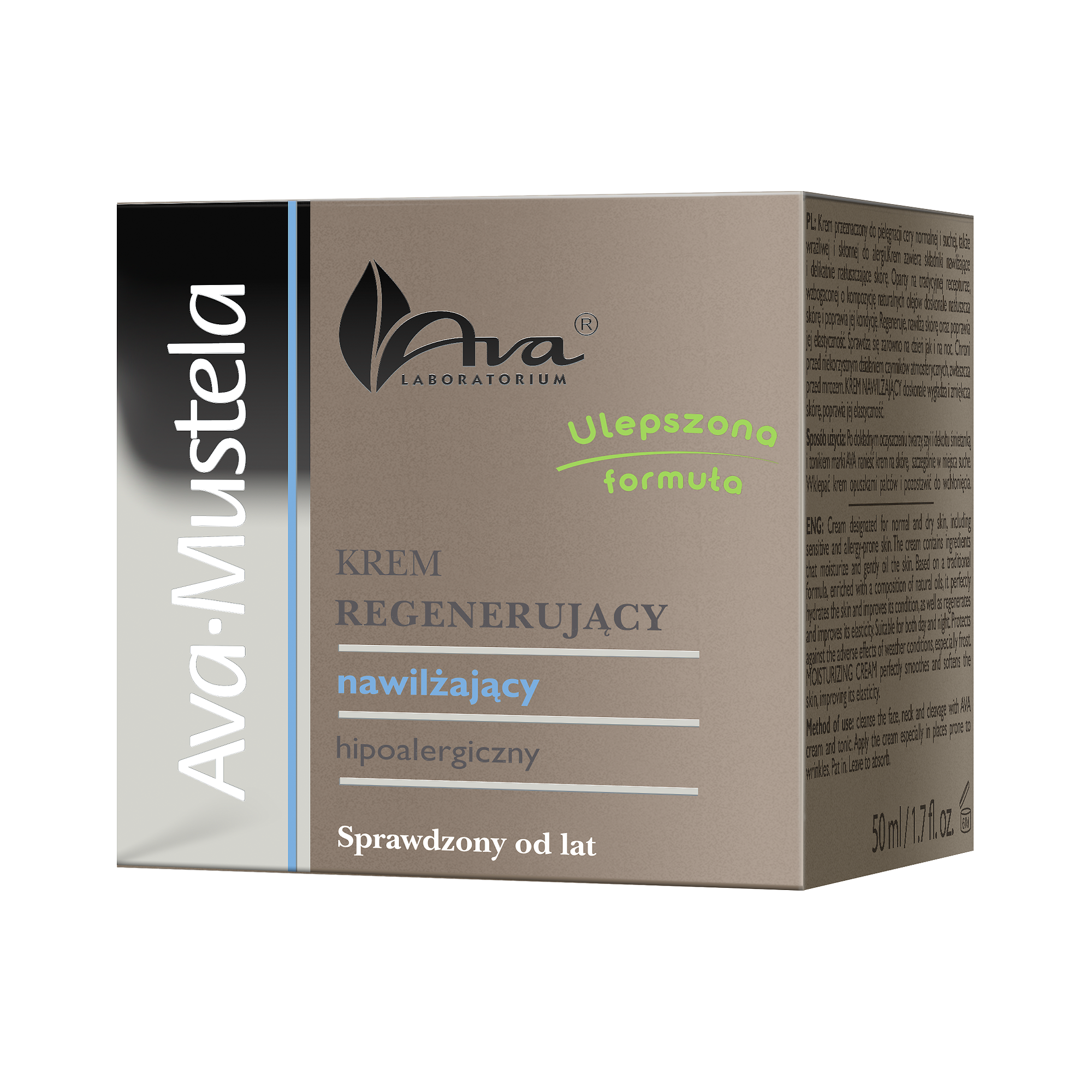 Ava-Mustela, krem regenerująco-nawilżający ulepszona formuła, 50 ml