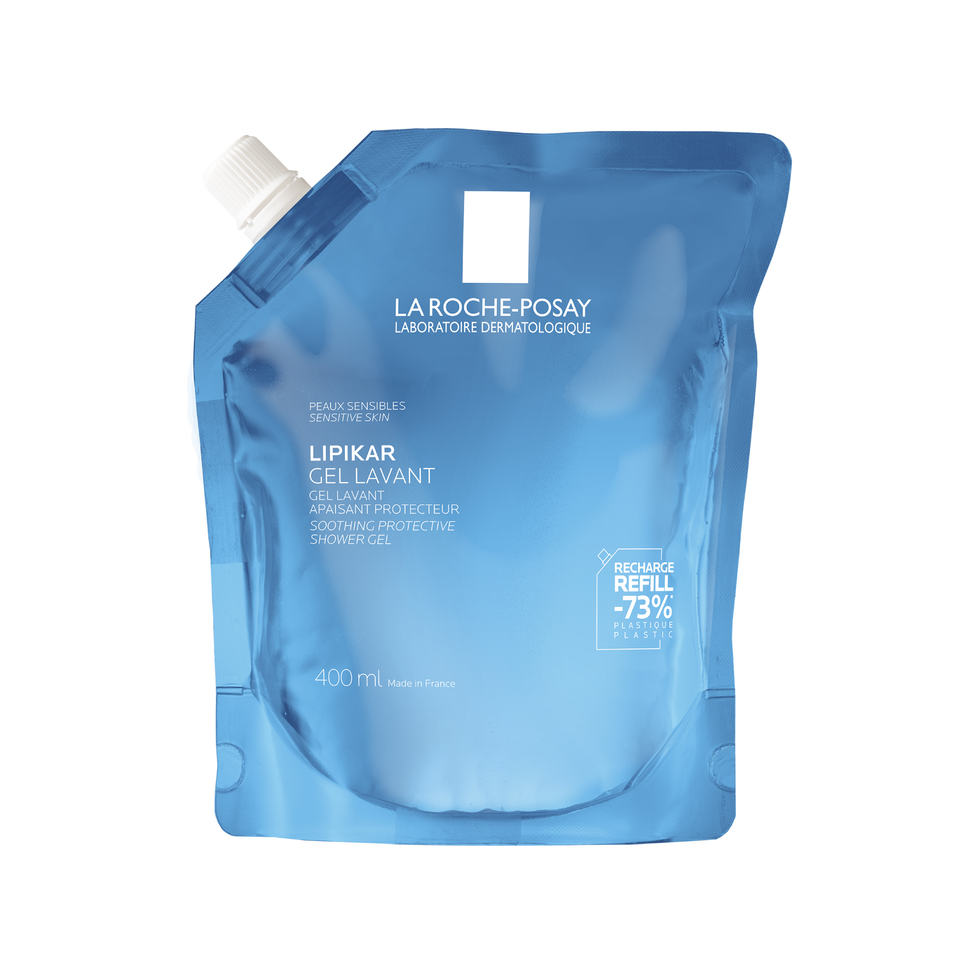 La Roche-Posay Lipikar Gel Delikatny żel pod prysznic, dla skóry wrażliwej, suchej i skłonnej do podrażnień, Refill, 400 ml