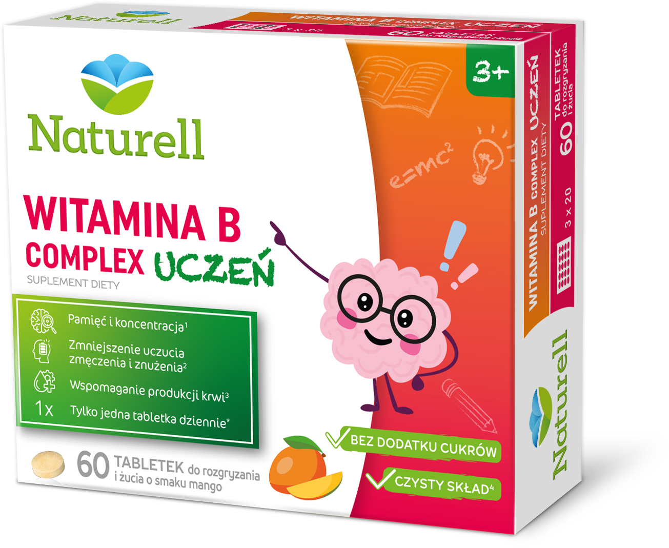 Naturell B Complex Uczeń, tabletki, 60 sztuk