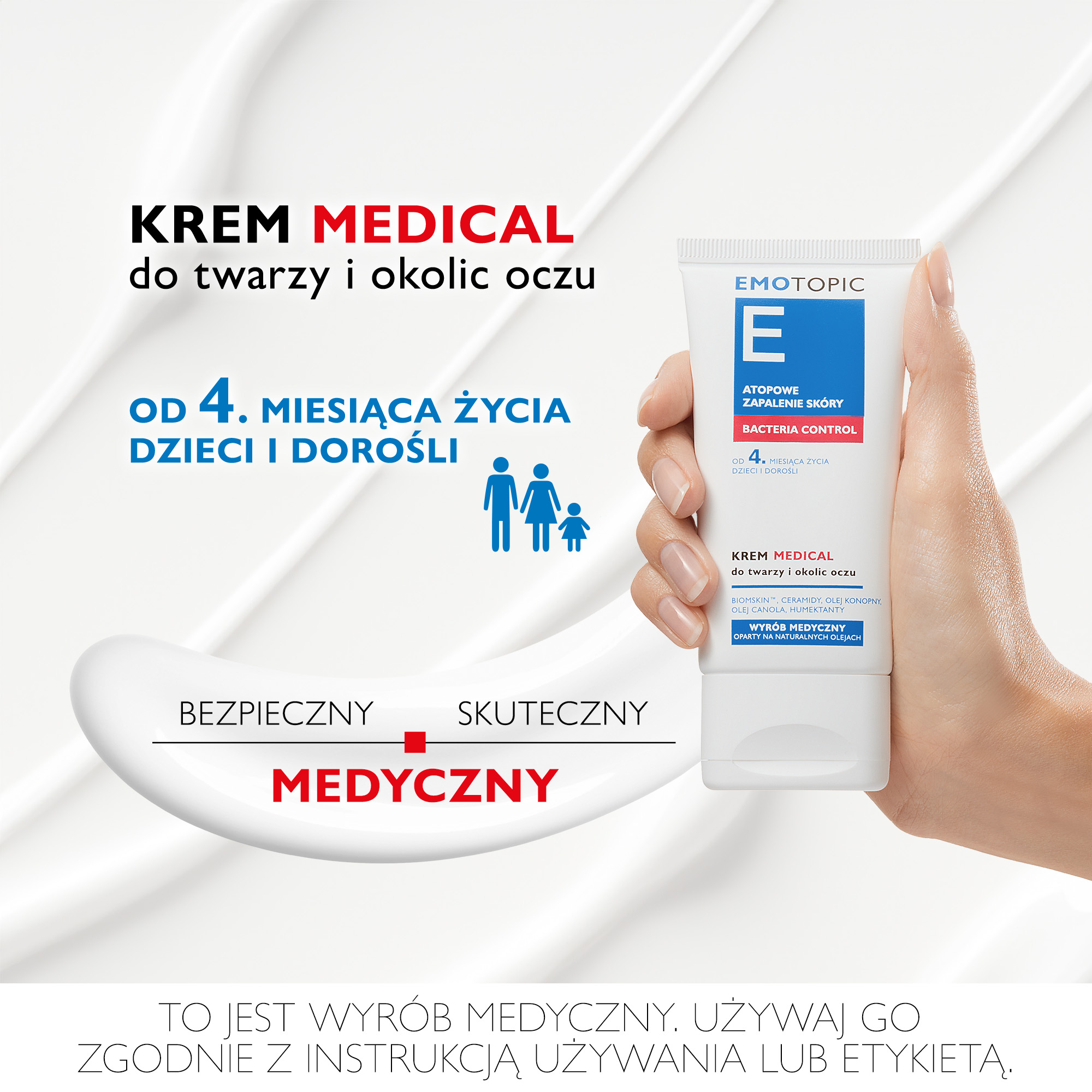 Emotopic Bacteria Control krem Medical do twarzy i okolic oczu 50 ml