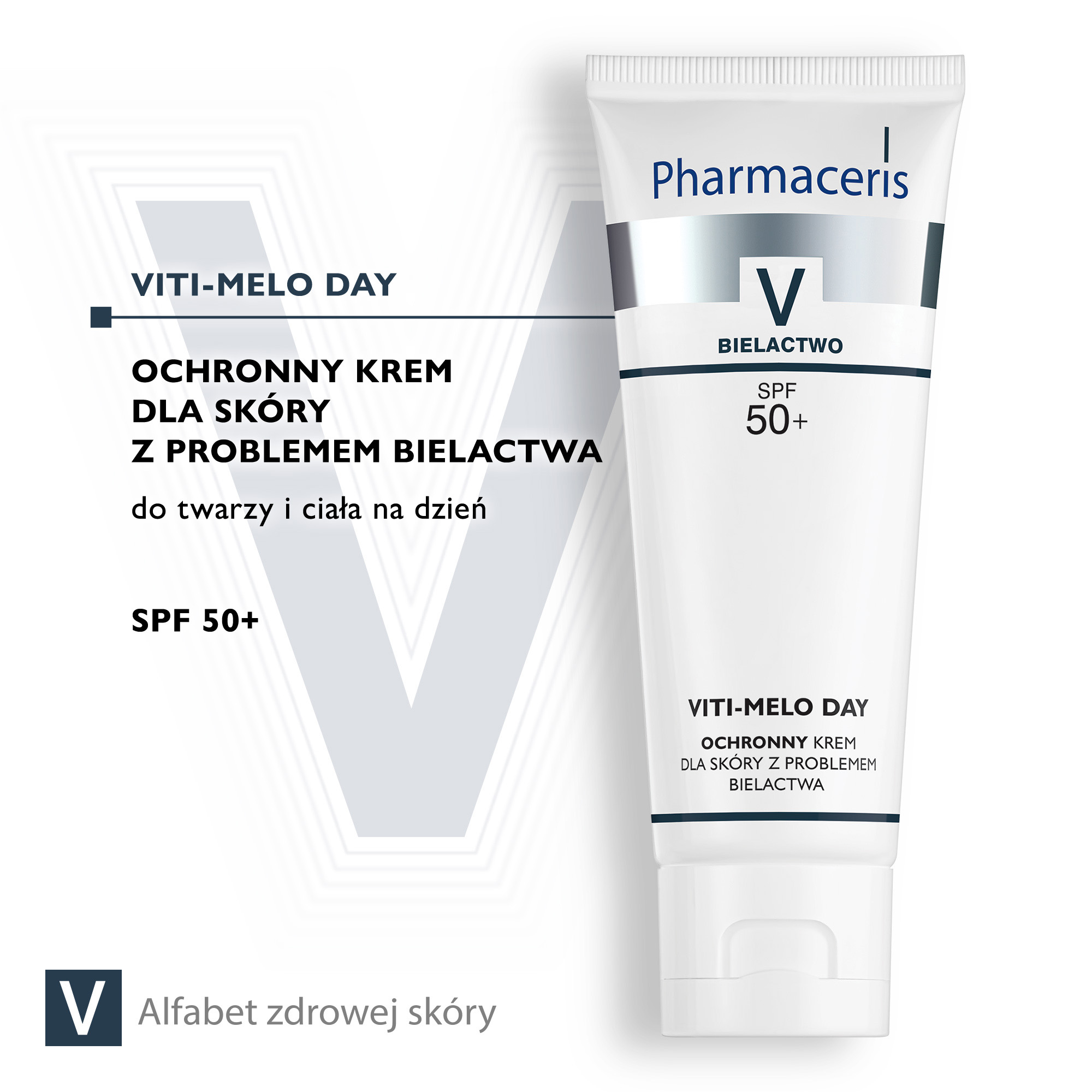 Pharmaceris V Viti Melo Day, Krem ochronny dla skóry z problemami bielactwa SPF 50+, 75 ml