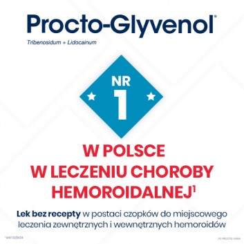 Procto-Glyvenol, 400 mg + 40 mg, czopki doodbytnicze, 10 sztuk