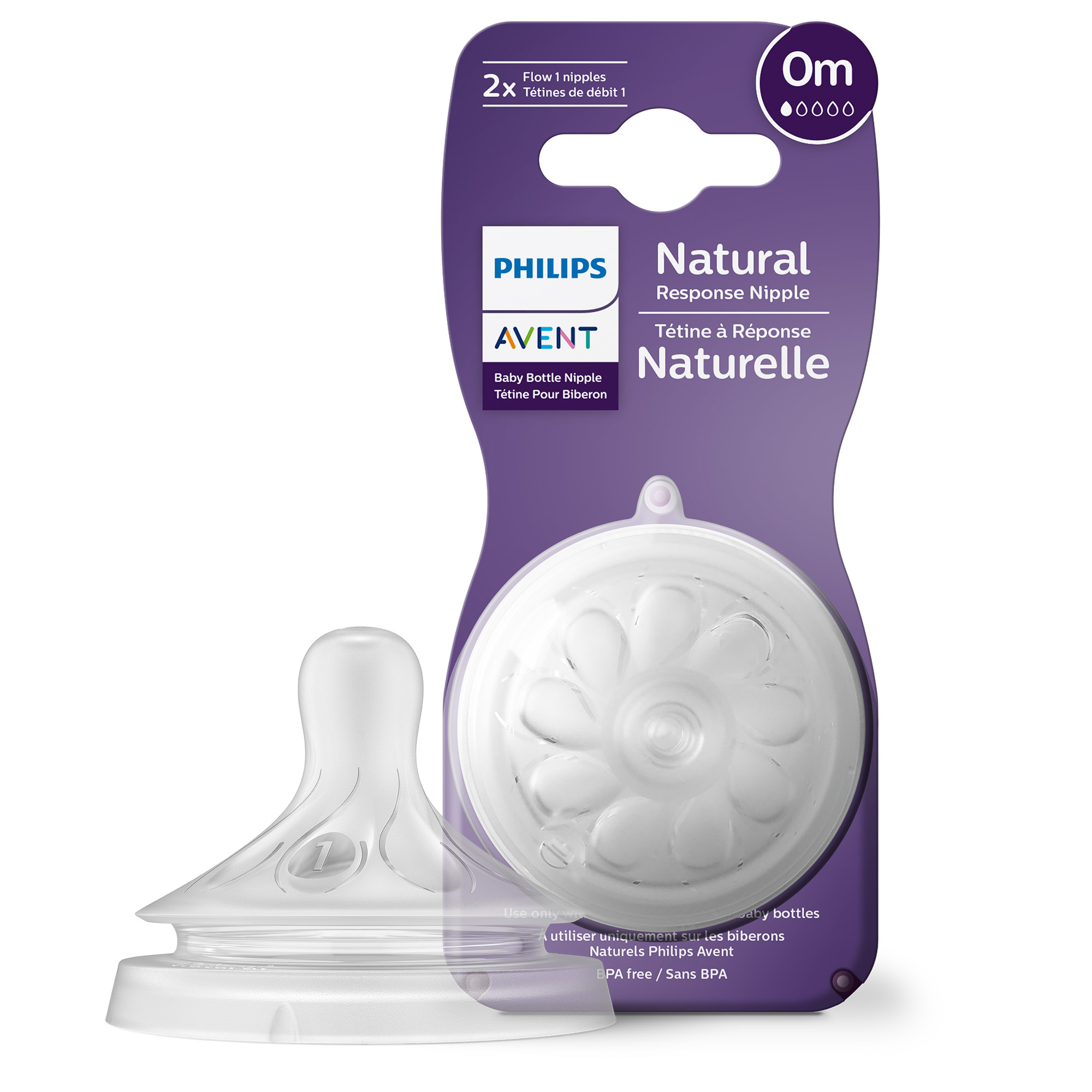 Avent Philips Natural Response Teat smoczek 0m+ 2 sztuki [SCY961/02] zdjęcie