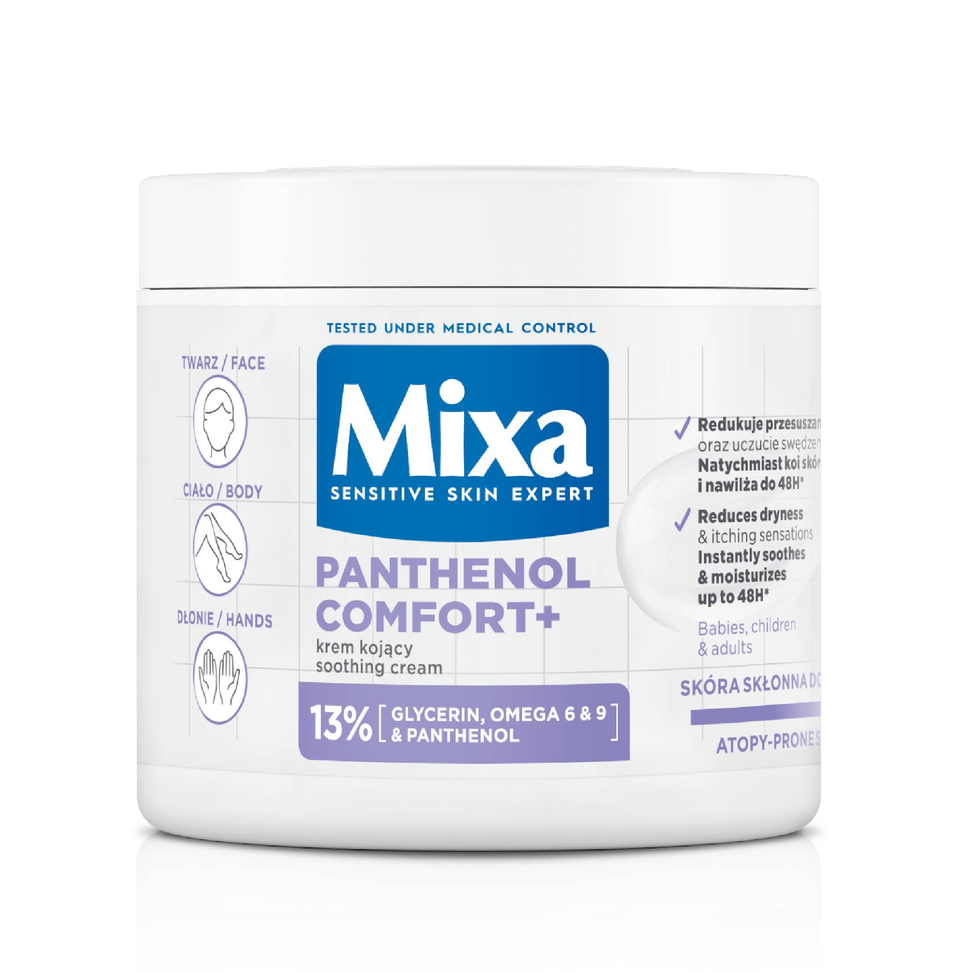 Mixa Panthenol Comfort Multifunkcyjny krem kojący, 400 ml