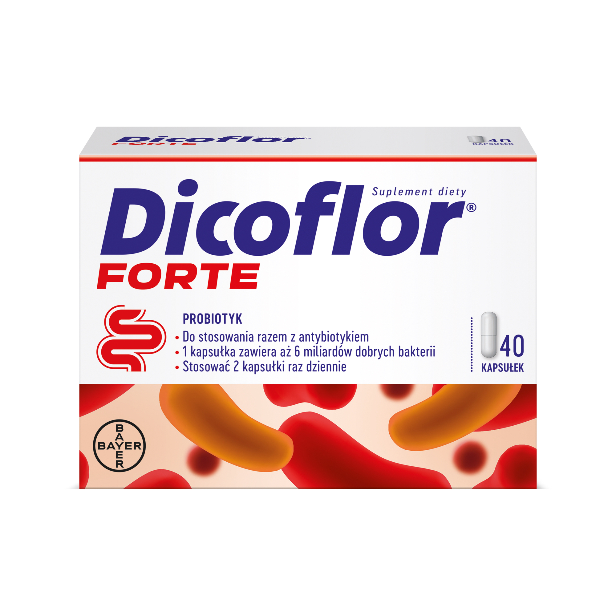 Dicoflor Forte kapsułki, 40 sztuk zdjęcie