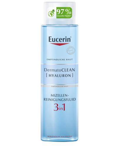 Eucerin Dermatoclean Hyaluron Płyn micelarny 3w1 do skóry wrażliwej, 400 ml, cena, opinie, skład zdjęcie
