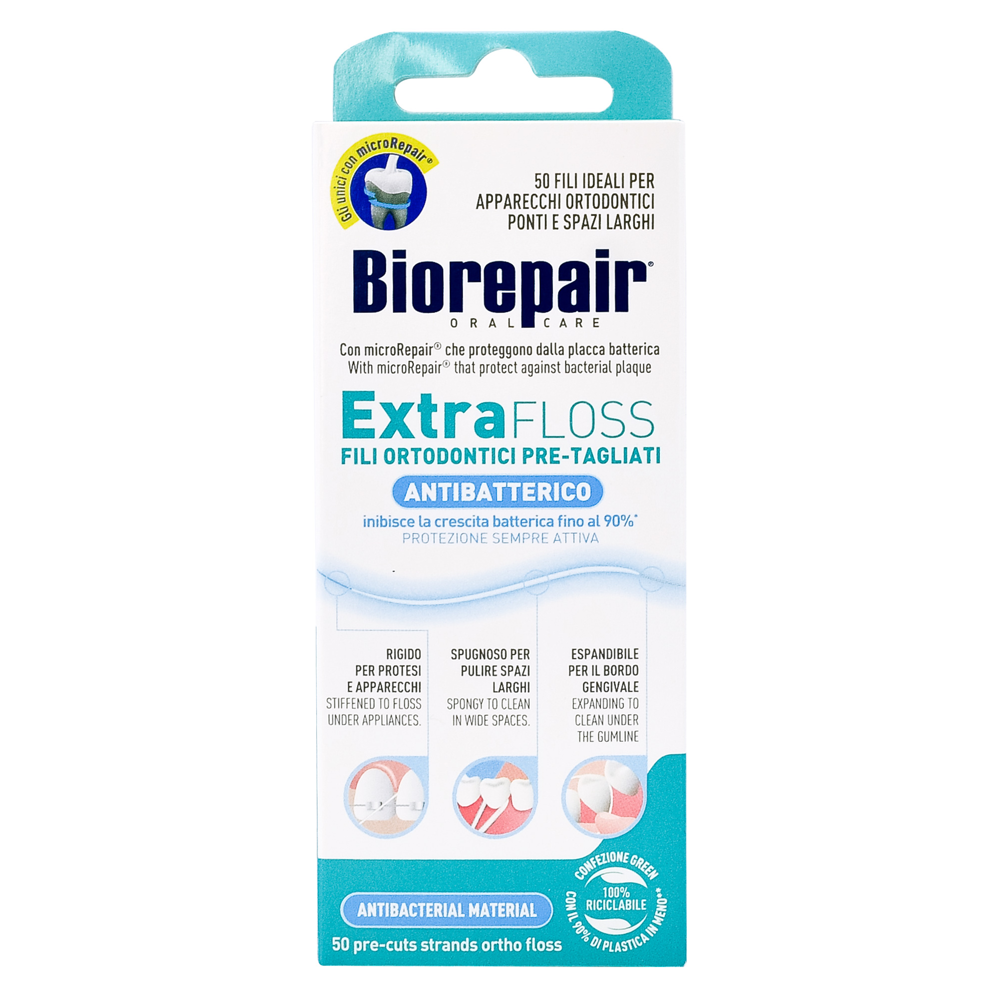 Biorepair Extra Floss nić ortodontyczna 50 sztuk zdjęcie
