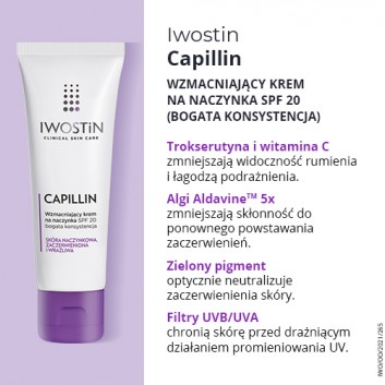 Iwostin Capillin krem wzmacniający na naczynka SPF20 bogata konsystencja 40 ml