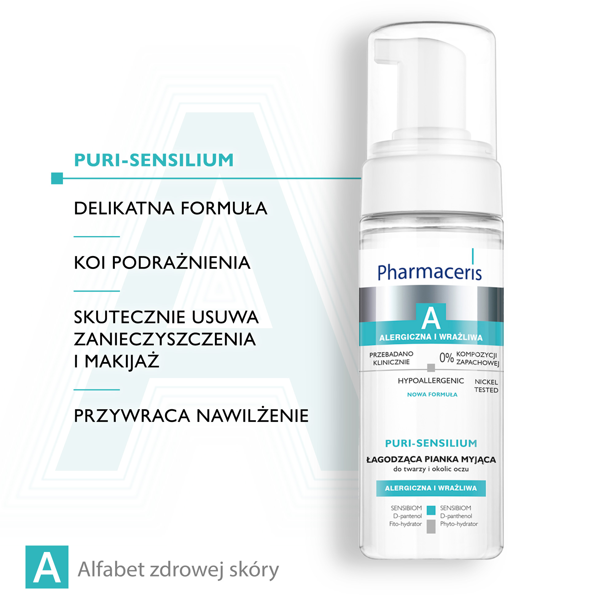 Pharmaceris A Puri-Sensilium łagodząca pianka myjąca do twarzy i okolic oczu 150 ml
