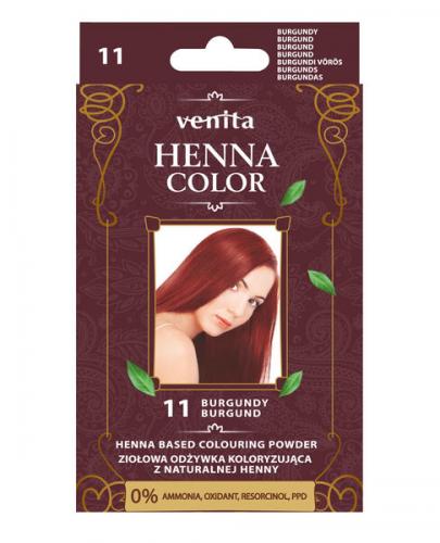 Venita Henna Color, ziołowa odżywka koloryzująca z naturalnej henny, 11 Burgund, 25 g zdjęcie