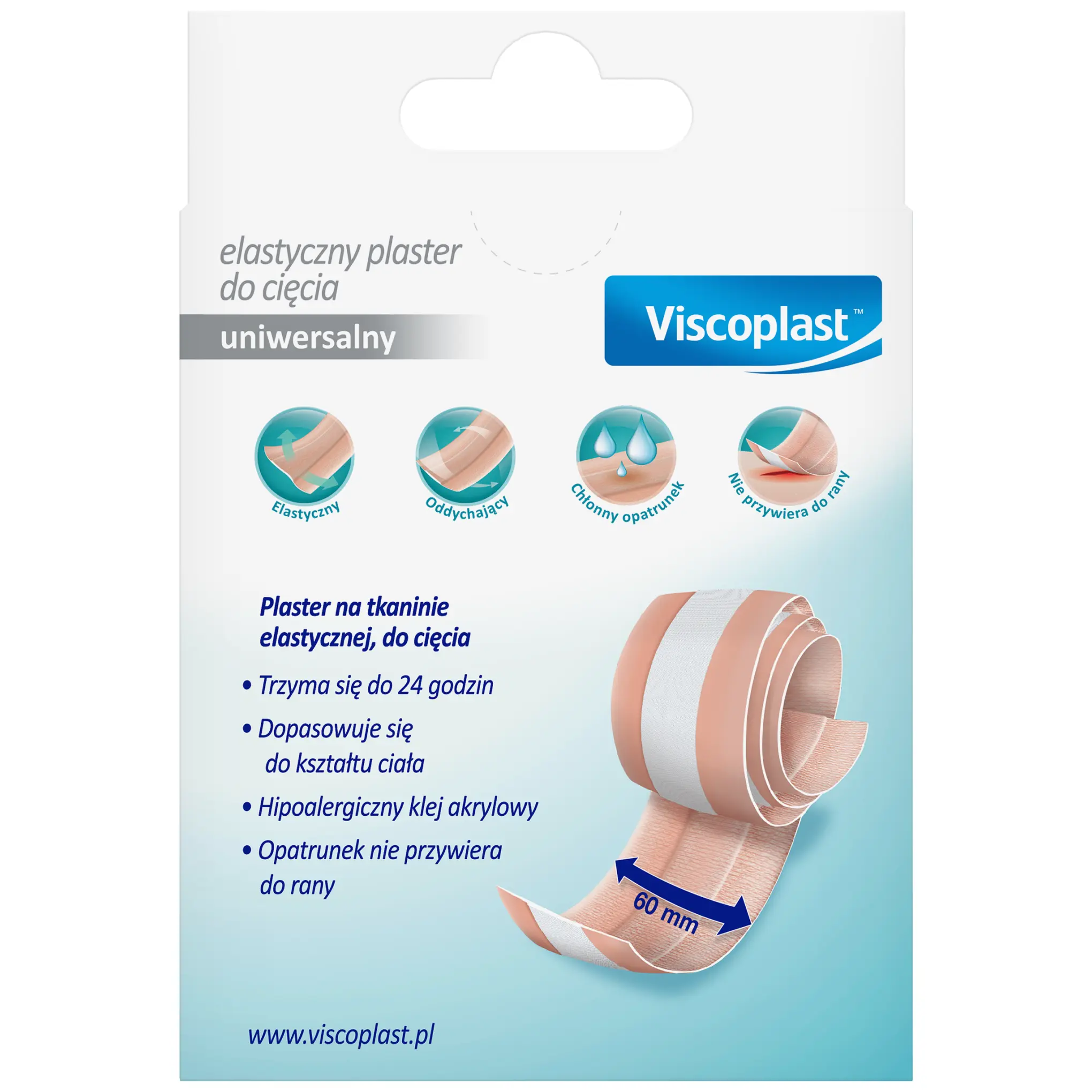 Viscoplast elastyczny plaster do cięcia 1m x 6 cm 1 sztuka