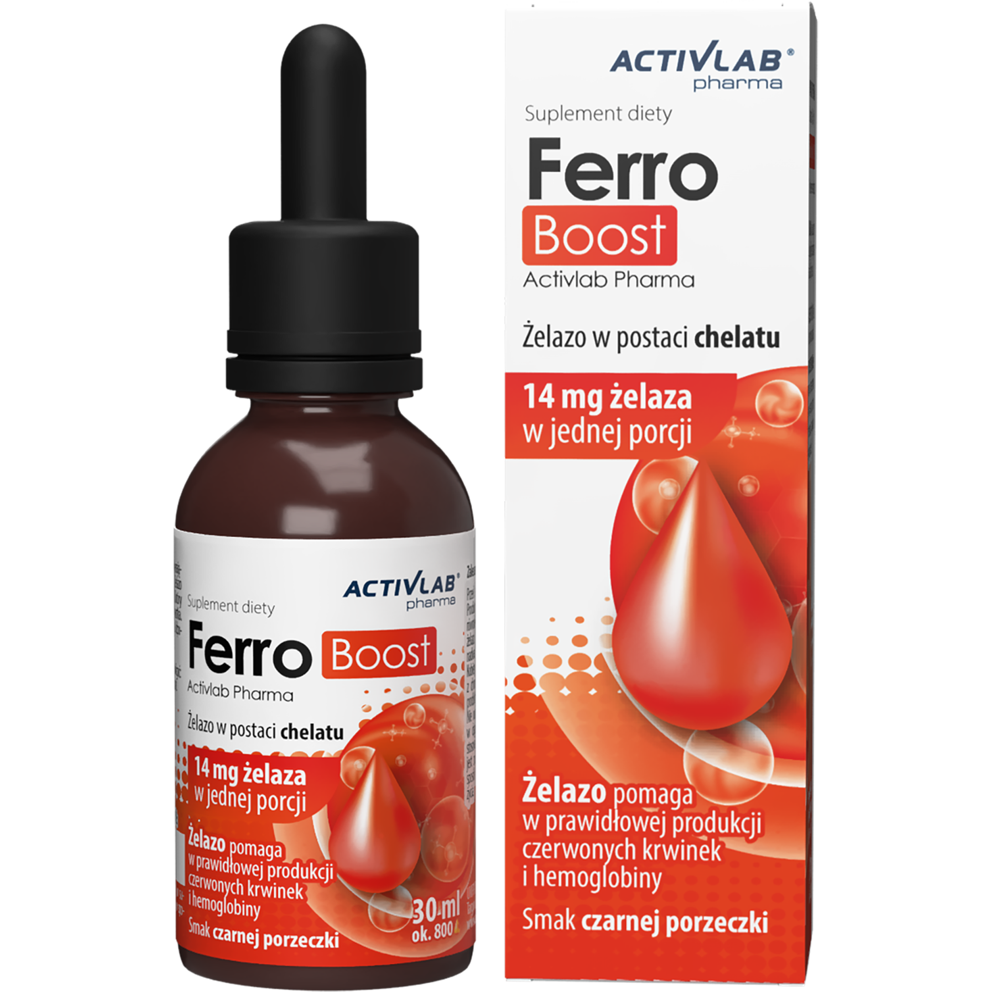 ActivLab Pharma, FerroBoost, krople, smak czarna porzeczka, 30 ml zdjęcie