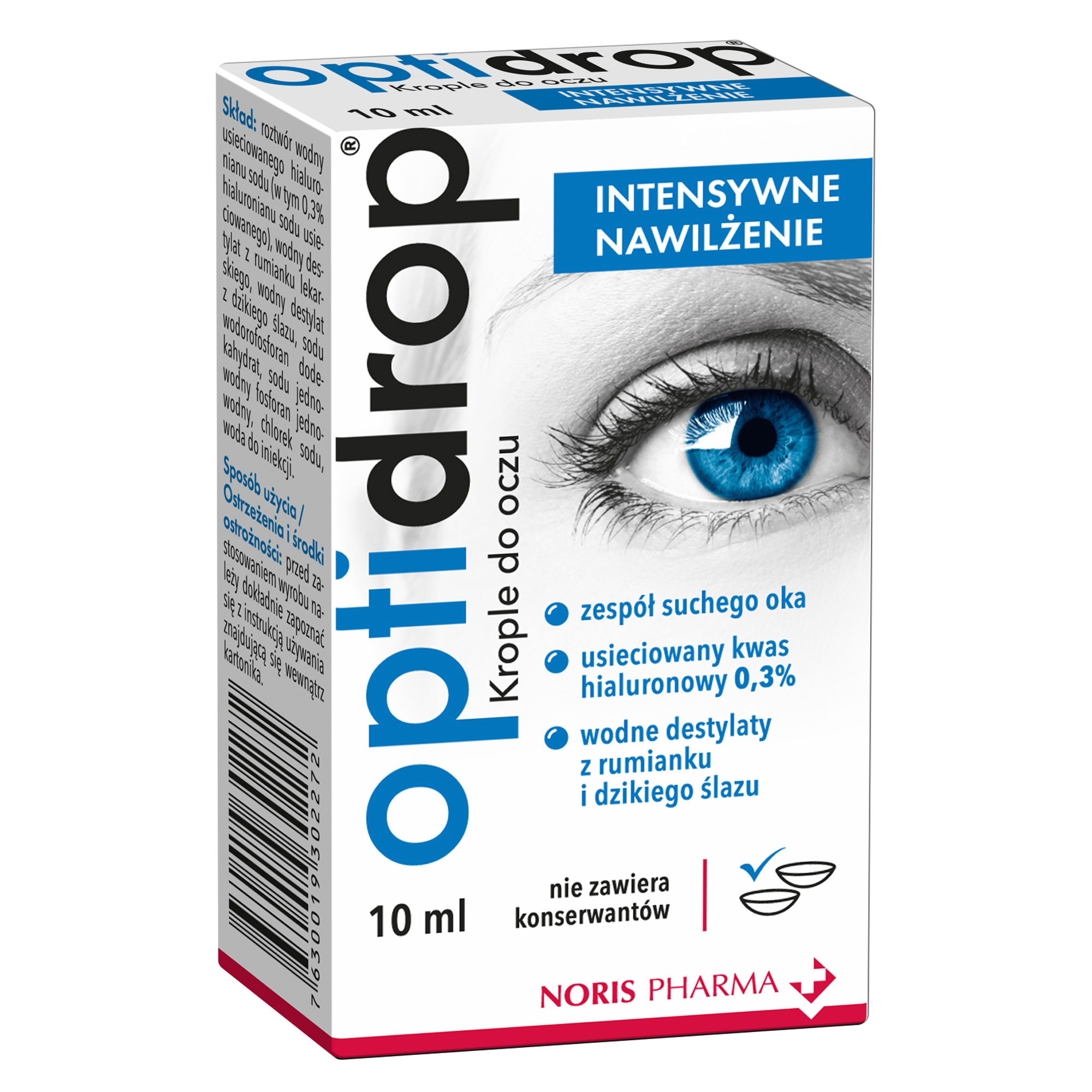 Optidrop Intensywne Nawilżenie, krople do oczu, 10 ml zdjęcie