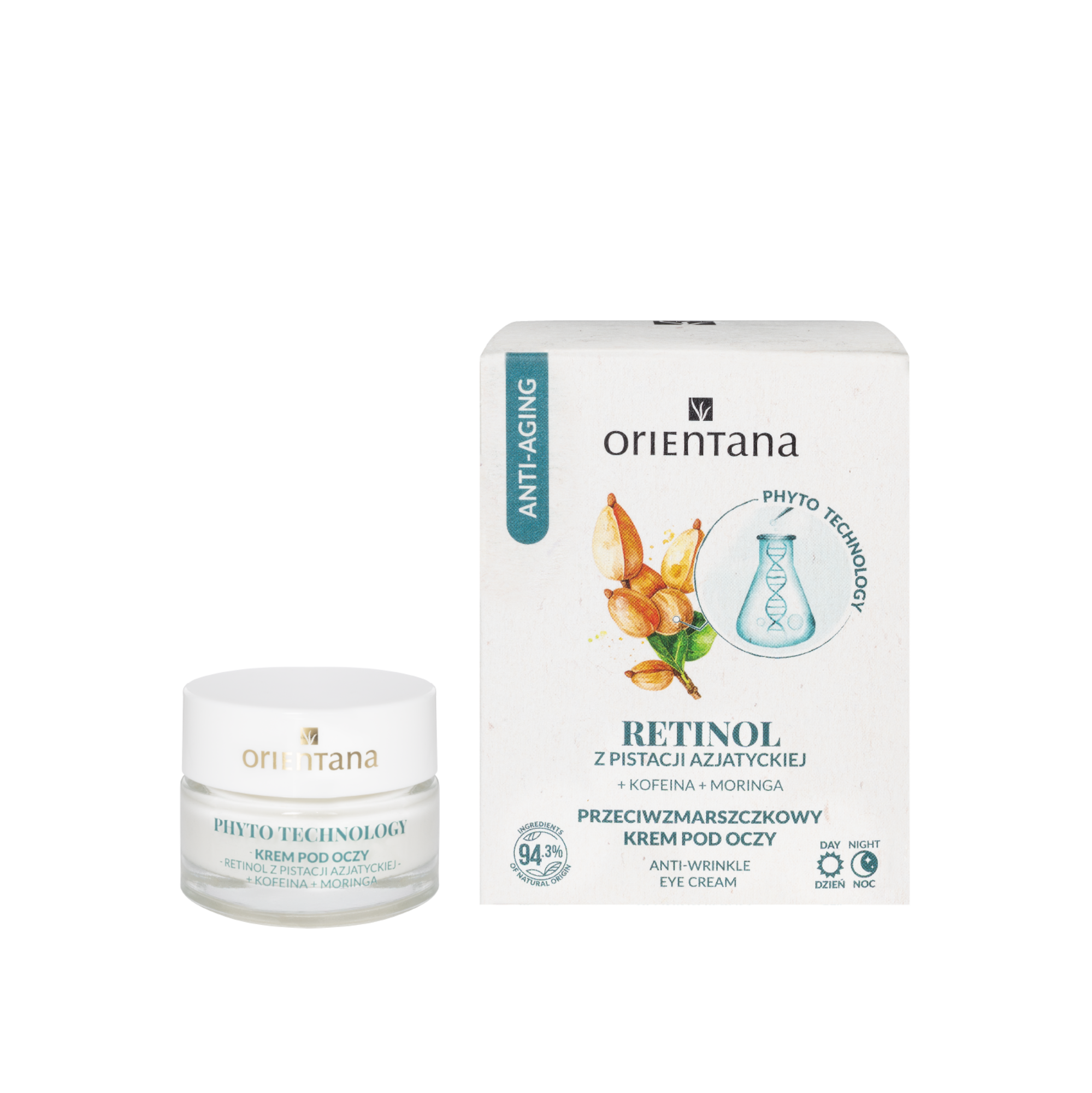 Orientana Przeciwzmarszczkowy krem pod oczy retinol, 15 ml zdjęcie