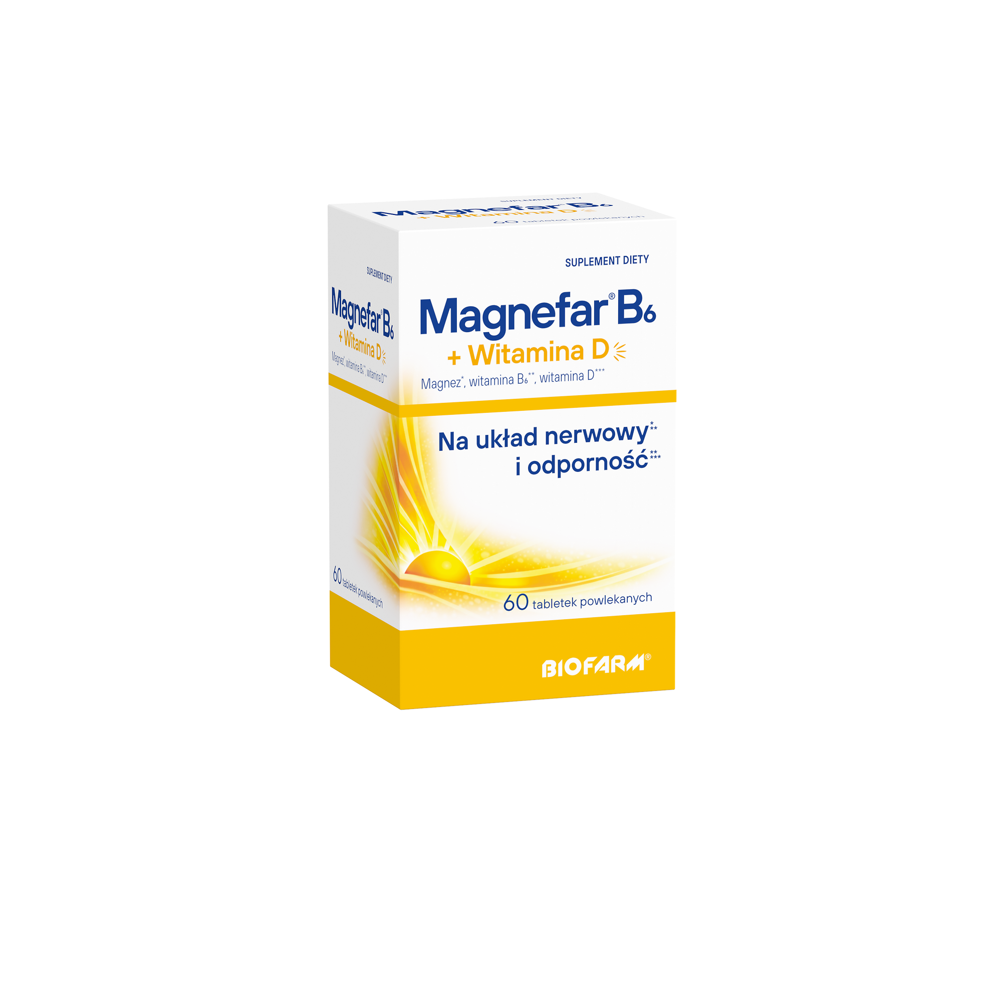 Magnefar B6 + witamina D, 60 kapsułek zdjęcie