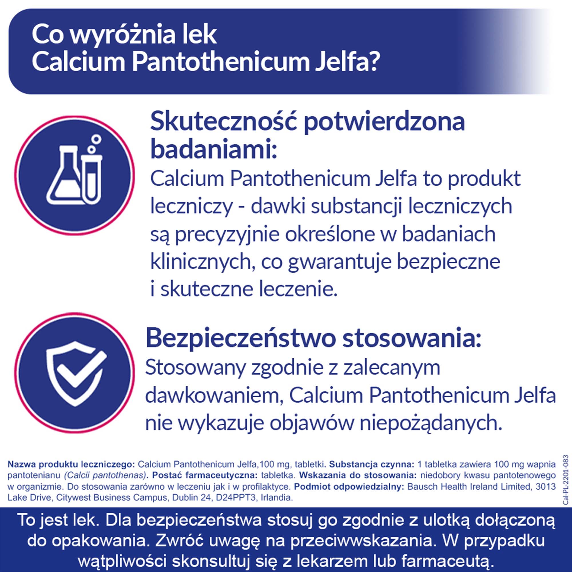 Calcium Pantothenicum 100mg 50 tabletek